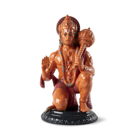 Lladró Figurina Hanuman Arancione 27x15cm Porcellana