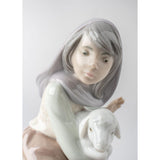 Lladró Figurina Natività Pastorella 14x8cm Porcellana