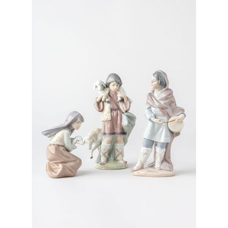 Lladró Figurina Natività Pastorella 14x8cm Porcellana