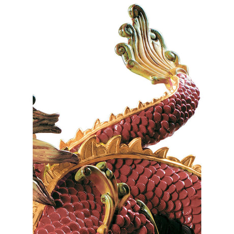 Lladró Scultura Dragone Maestoso 26x31cm Porcellana