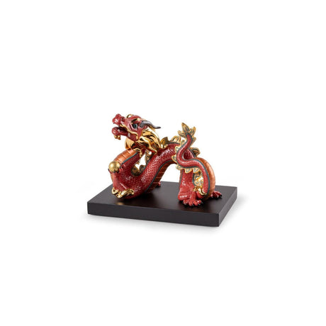 Lladró Scultura Drago Rosso Serie Limitata 16x20cm Porcellana
