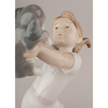 Lladró Figurina Bimba Diventeremo Grandi Amici 22x12cm Porcellana