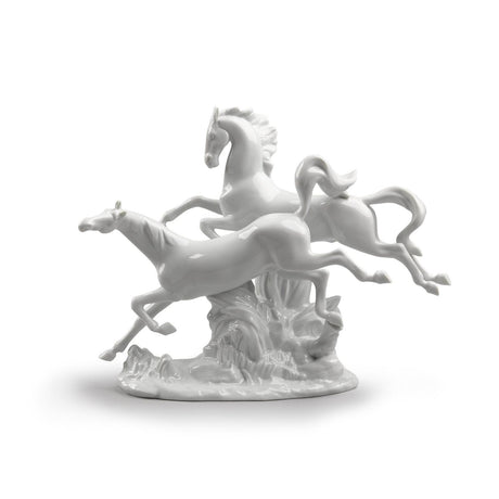 Lladró Figurina Cavalli 30x38cm Porcellana