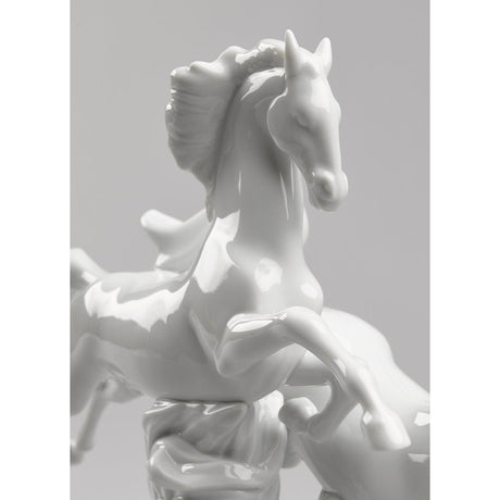 Lladró Figurina Cavalli 30x38cm Porcellana