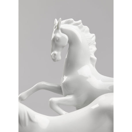 Lladró Figurina Cavalli 30x38cm Porcellana