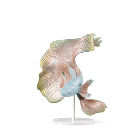 Lladró Scultura Pesce Betta Sinistra 30x28cm Porcellana
