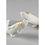 Lladró Accessorio Koi Dorato Lucido 4x9cm Porcellana