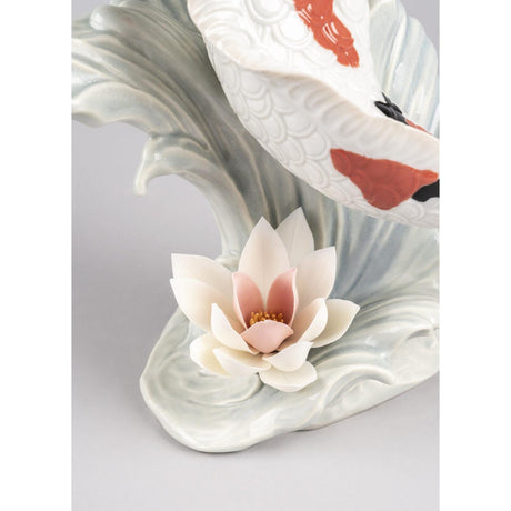 Lladró Figura Carpe Koi 31x21cm Porcellana