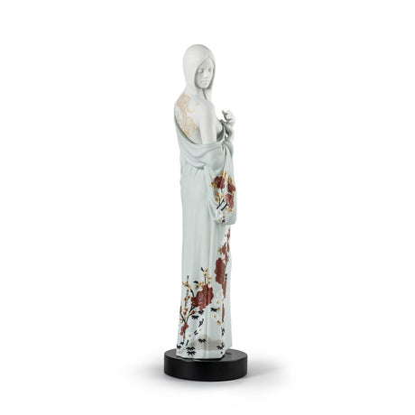 Lladró Figura la Ragazza Del Dragone 57x14cm Porcellana