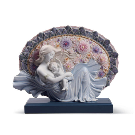 Lladró Figurina Madre Il Fiorire Della Vita 28x35cm Porcellana