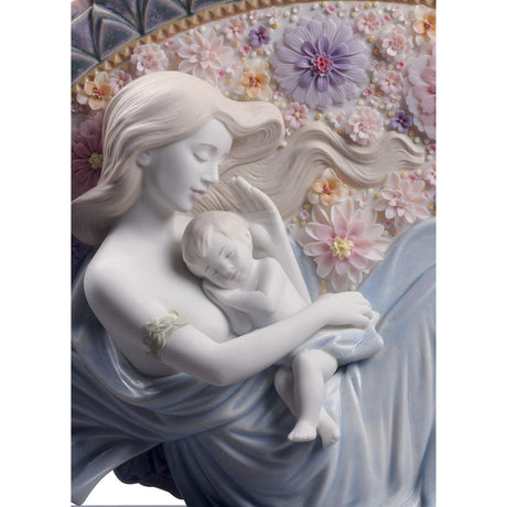 Lladró Figurina Madre Il Fiorire Della Vita 28x35cm Porcellana
