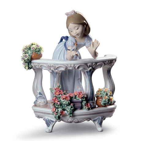 Lladró Figurina Bimba Il Risveglio Della Primavera Edizione Speciale 24x18cm Porcellana