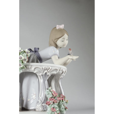 Lladró Figurina Bimba Il Risveglio Della Primavera Edizione Speciale 24x18cm Porcellana