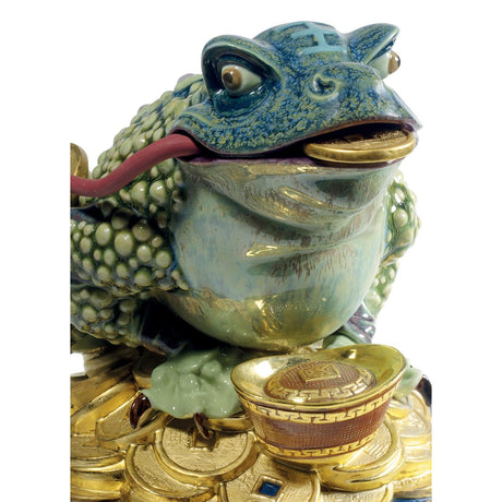 Lladró Figurina Rana Dell'Abbondanza Edizione Limitata 19x19cm Porcellana