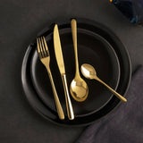 SAMBONET Taste Servizio Tavola Posate Set 24 Pezzi Oro PVD Acciaio Inox