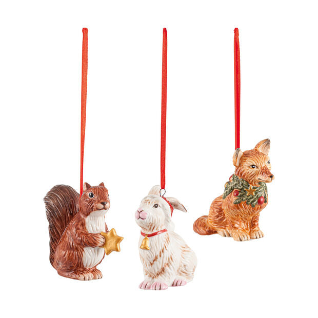 VILLEROY &amp; BOCH - Nostalgic Ornaments set of forest animal decorations - Christmas