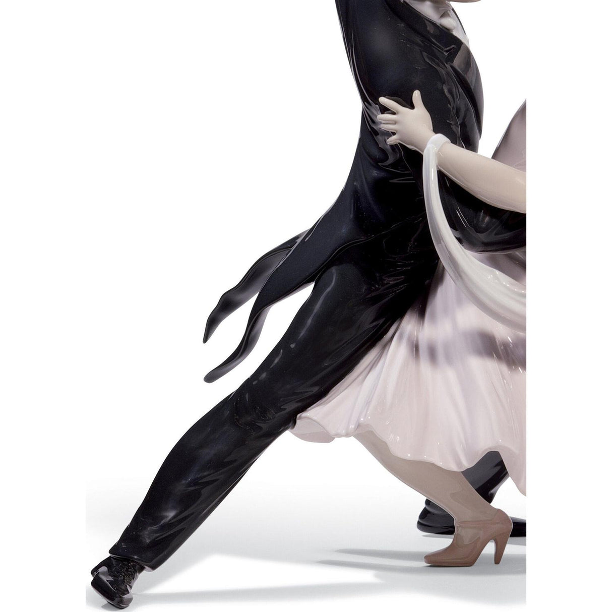 Lladró Figurina Coppia Elegante Foxtrot Edizione Limitata 37x36cm Porcellana