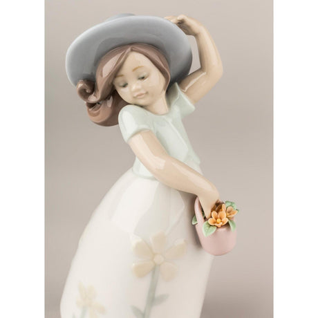 Lladró Figurina Bimba Piccola Margherita 18x10cm Porcellana