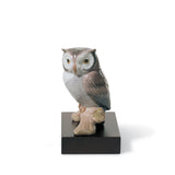Lladró Figurina Gufo Portafortuna 10x8cm Porcellana