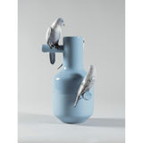 Lladró Vaso Parrot Parade Turchese 41x25cm Porcellana