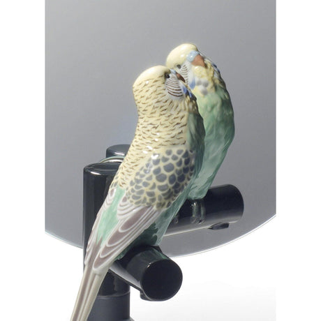 Lladró Specchio Toeletta Parrot Vanity 37x27cm Porcellana