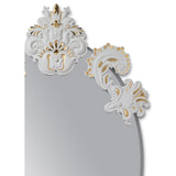 Lladró Specchio da Parete Ovale Senza Cornice Lustro Oro Edizione Limitata 92x53cm Porcellana