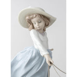 LLADRO' Figurina Bimba con Cani la Grande Famiglia 24x31cm Porcellana
