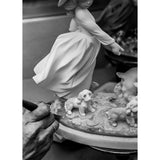 Lladró Figurina Bimba con Cani la Grande Famiglia 24x31cm Porcellana