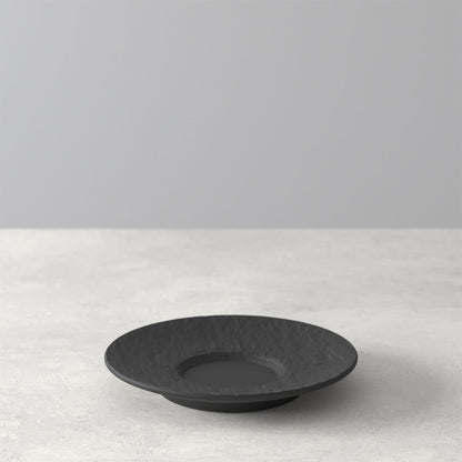 VILLEROY & BOCH Manufacture Rock Piattino per Tazzina Espresso 12cm Nero
