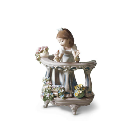 Lladró Figurina Bimba Il Risveglio Della Primavera 24x18cm Porcellana