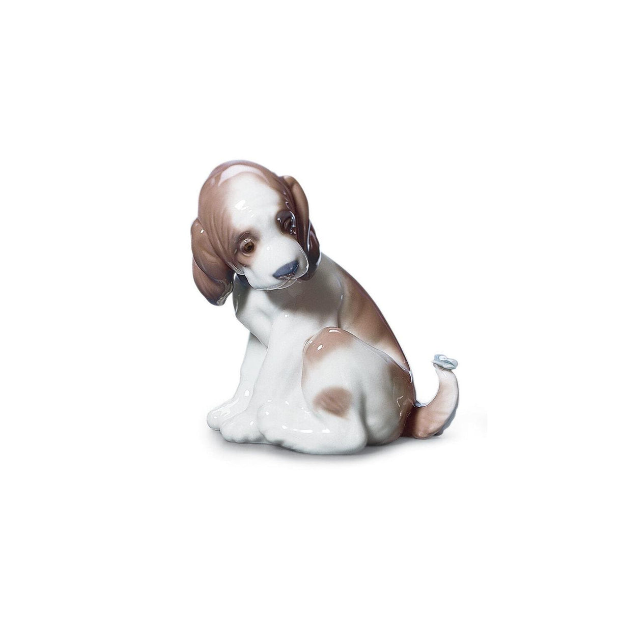 Lladró Figurina Cane con Farfalla 11x11cm Porcellana
