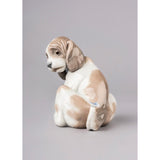 Lladró Figurina Cane con Farfalla 11x11cm Porcellana