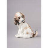 Lladró Figurina Cane con Farfalla 11x11cm Porcellana