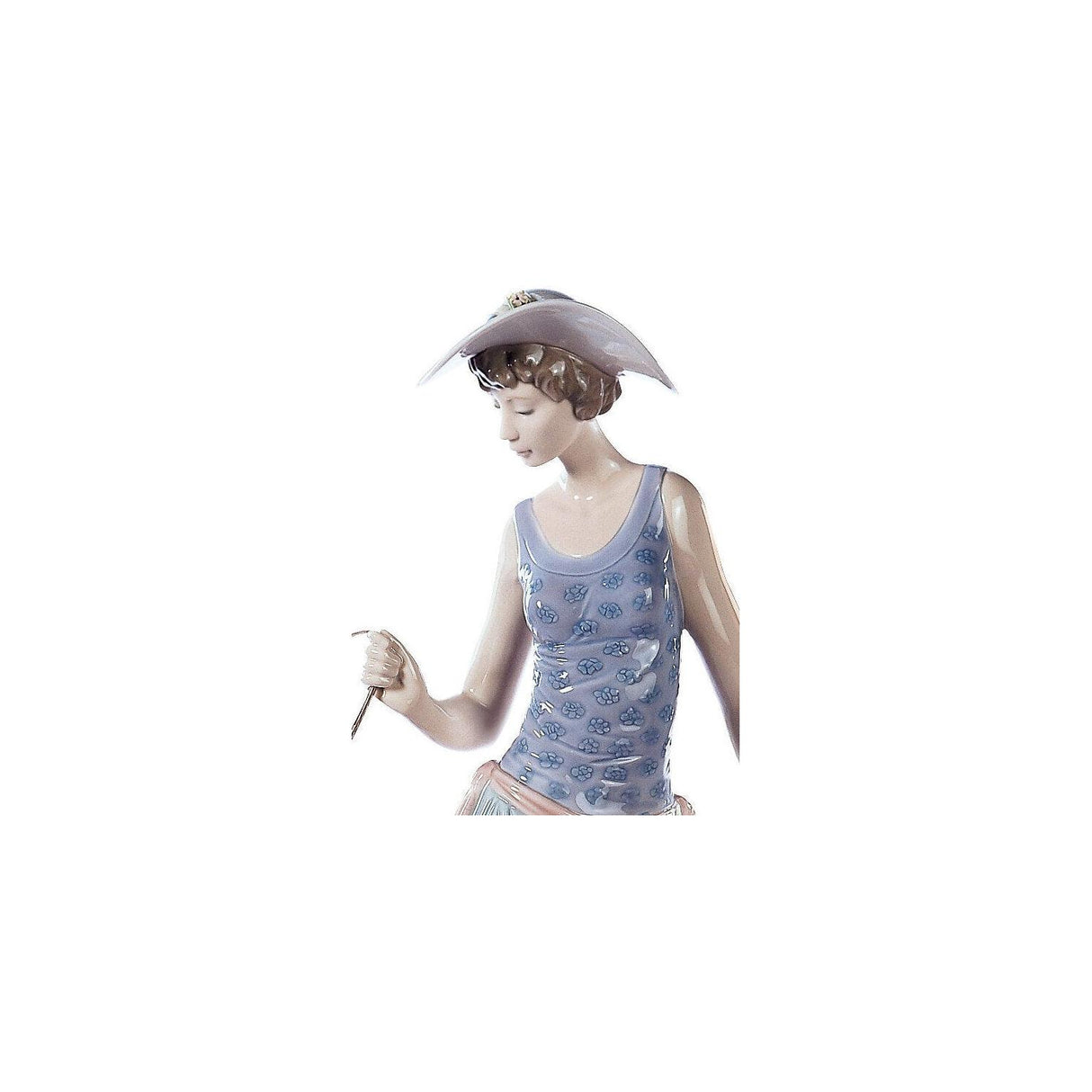 Lladró Figurina Dama con Cani 39x23cm Porcellana