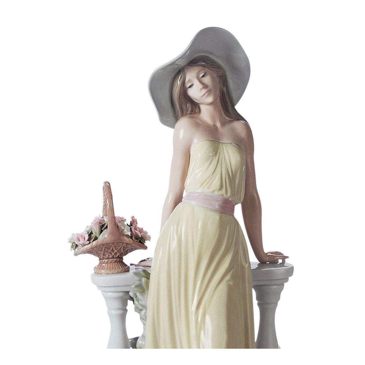 LLADRO' Figurina Dama 35x17cm Porcellana