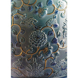 Lladró Vaso Peonie Lustro Oro 42x24cm Porcellana