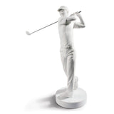 Lladró Figurina Campione di Golf Bianco 54x38cm Porcellana