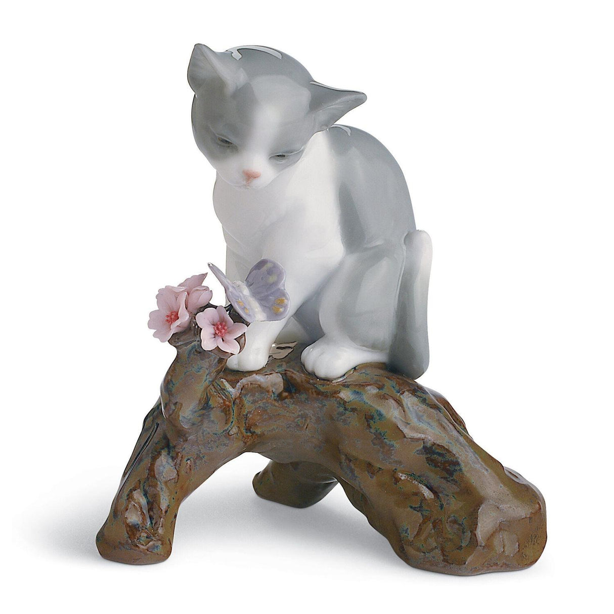 Lladró Figurina Stagione Fiorita Gatto 10x9cm Porcellana