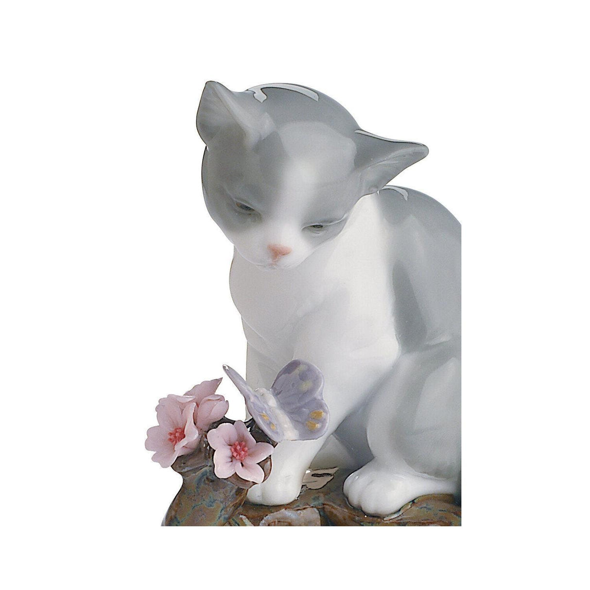 Lladró Figurina Stagione Fiorita Gatto 10x9cm Porcellana