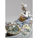 LLADRO' Scultura Fiori per Sempre 19x45cm Porcellana