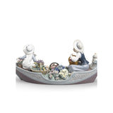 LLADRO' Scultura Fiori per Sempre 19x45cm Porcellana