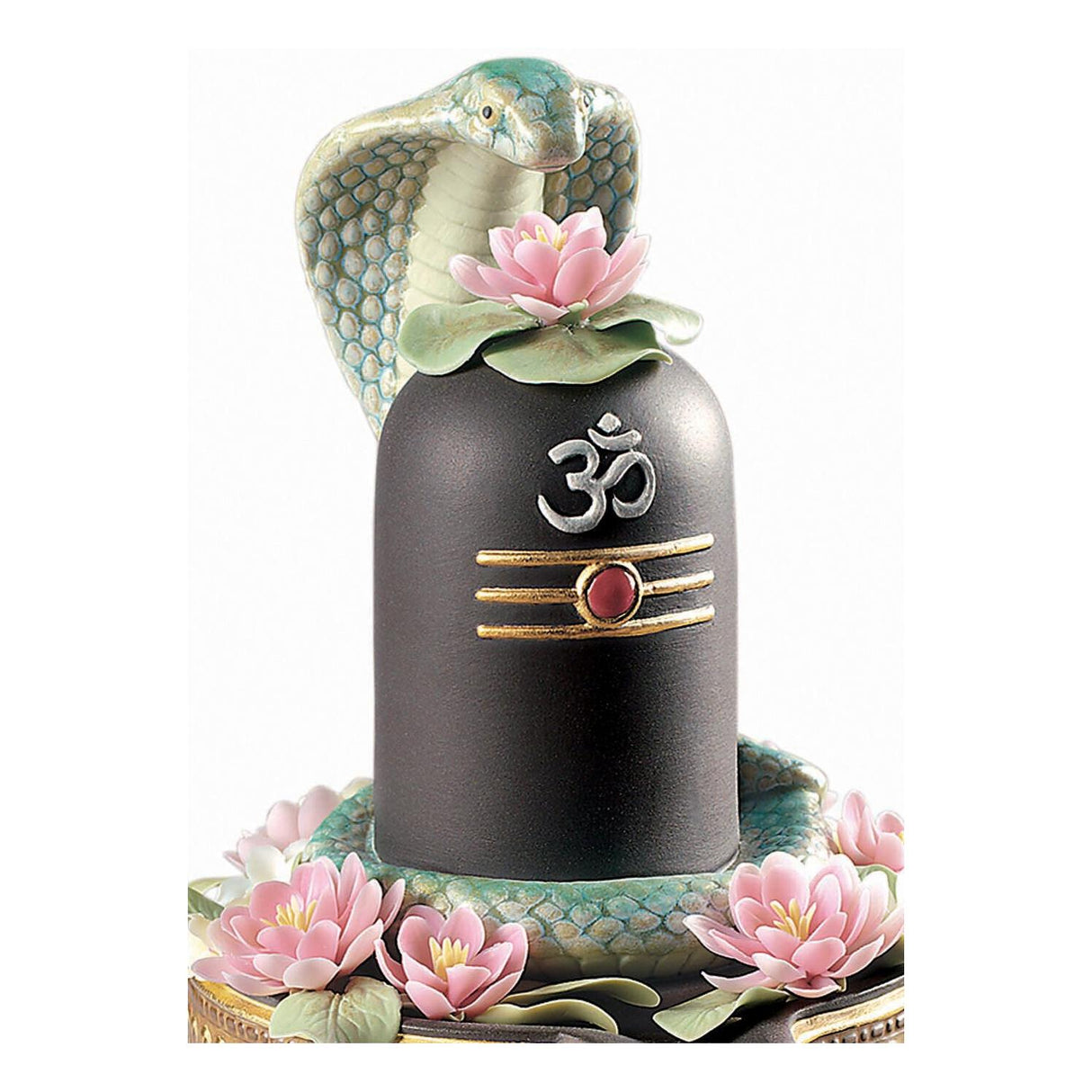 Lladró Figurina Lingam Lustro Oro 18x12cm Porcellana