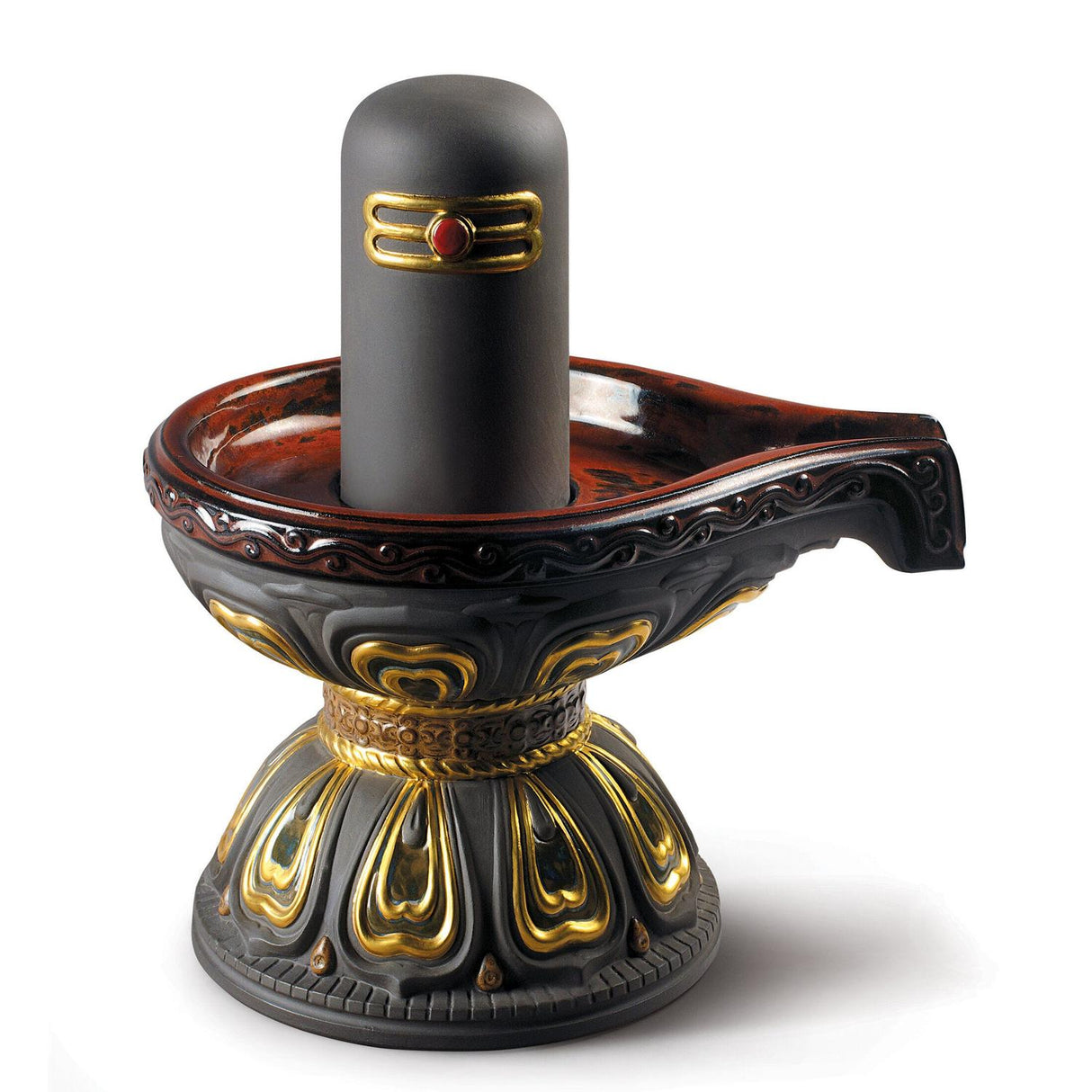 Lladró Figurina Lingam Lustro Oro 24x21cm Porcellana