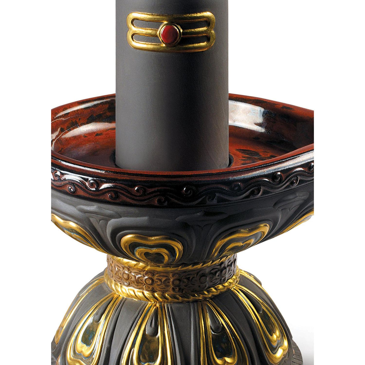 Lladró Figurina Lingam Lustro Oro 24x21cm Porcellana