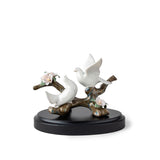 Lladró Figurina Colombe Su Ciliegio 11x14cm Porcellana