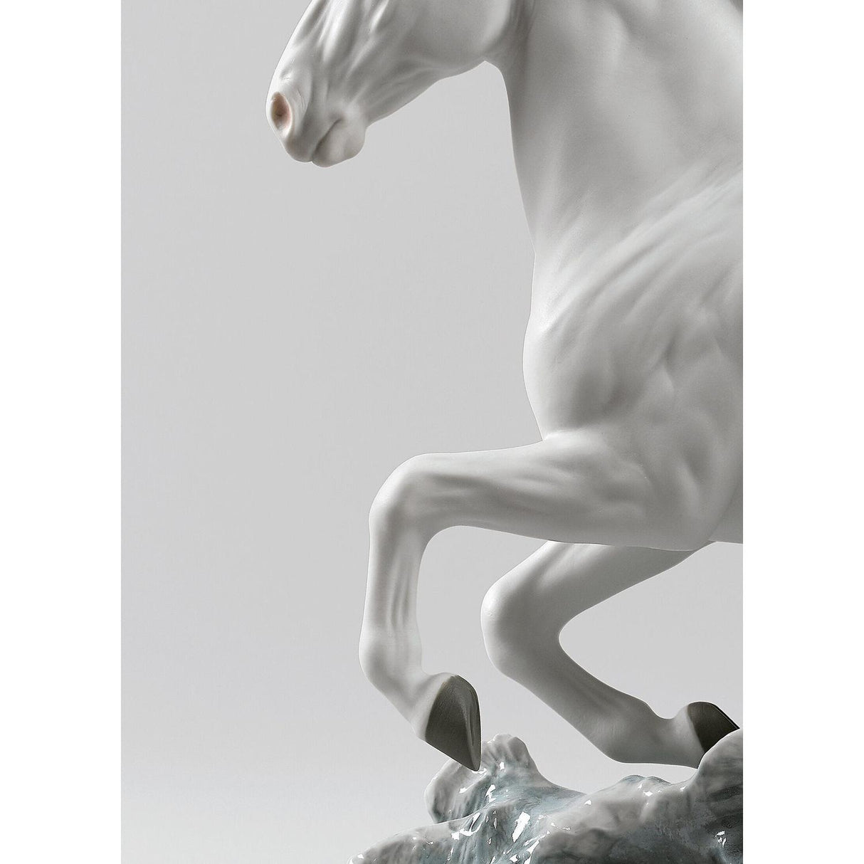 Lladró Figurina Cavallo e Donna Galoppo Nel Mare 36x48cm Porcellana
