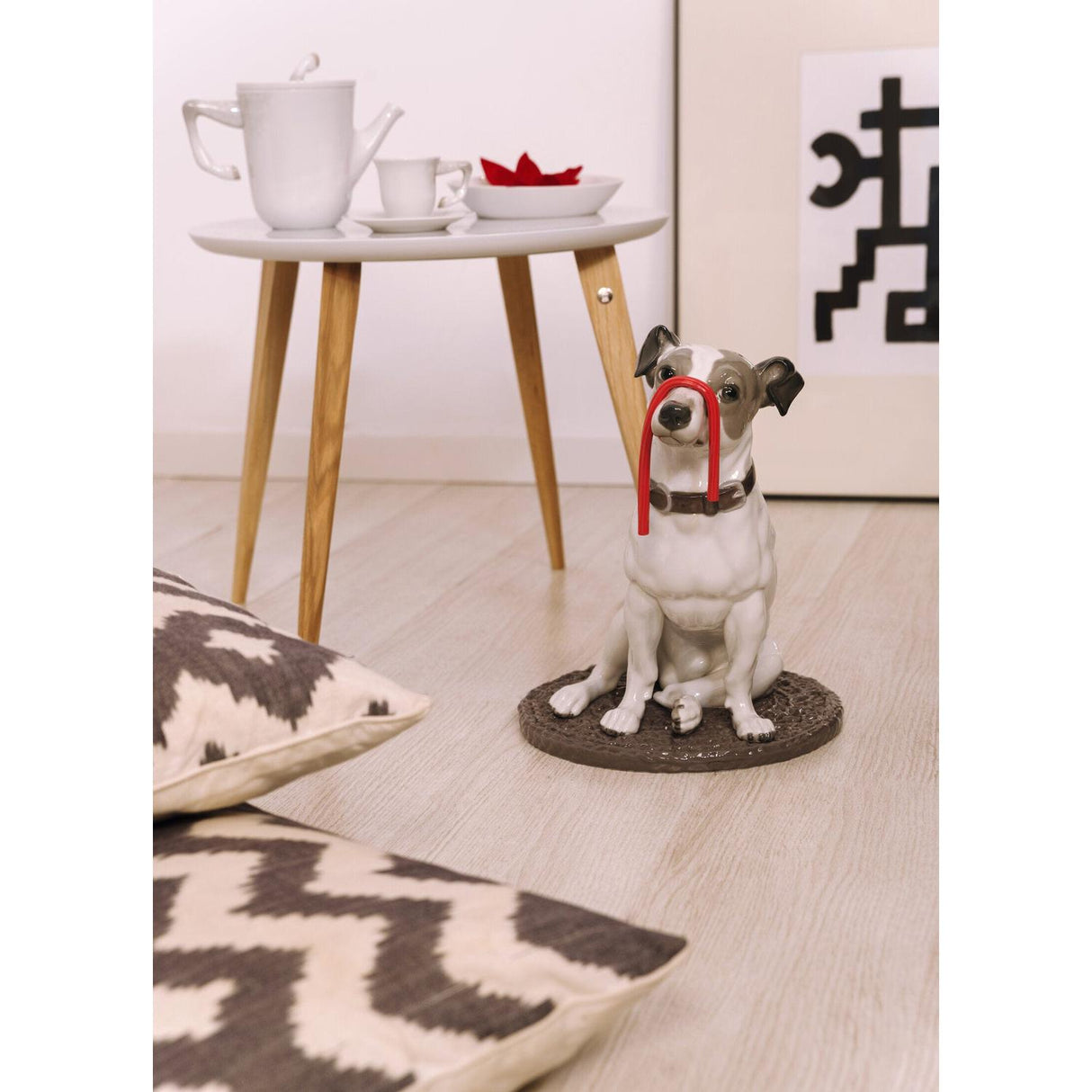 Lladró Figurina Cane Jack Russell con Liquirizia 34x27cm Porcellana