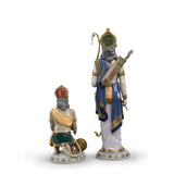 Lladró Scultura Lakshman e Hanuman Edizione Limitata 46x29cm Porcellana