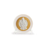 Lladró Piatto Decorativo Lord Ganesha Lustro Oro 10x10cm Porcellana