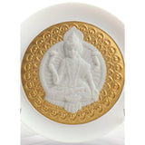 Lladró Set Piatti Decorativi Dea Lakshmi e Lord Ganesha Lustro Oro 10x21cm Porcellana